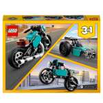 LEGO Creator 3-en-1 Moto Clásica, Bici Callejera o Coche Dragster