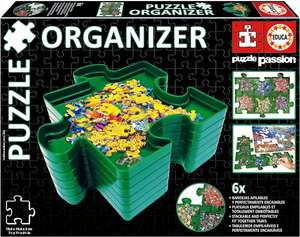 Educa - Organizador de Puzzles | Clasificador de Piezas | Separador por Colores y Formas con 6 Bandejas Encajables (19577)