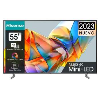 TV Mini LED 55'' - Hisense 55U6KQ, Quantum Dot Colour + CUPÓN DE 97,35€ + 100€ de CASHBACK // TB EN MEDIAMARKT (pero sin cupón)