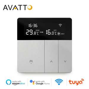 AVATTO - Termostato inteligente WiFi, Compatible con Alexa, Google Home, Yandex, Alice