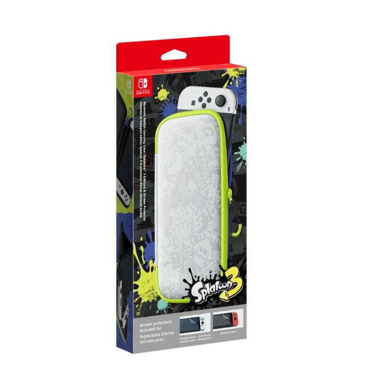 Funda de transporte edicion Splatoon 3 para Nintendo Switch y protector de pantalla (OLED) (Recogida gratis en tienda)
