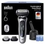 Braun Afeitadora Eléctrica Hombre Series 6, Seco Y En Mojado, 2 Modos De Afeitado, 60 Min De Uso, +2 Accesorios De Rasurado