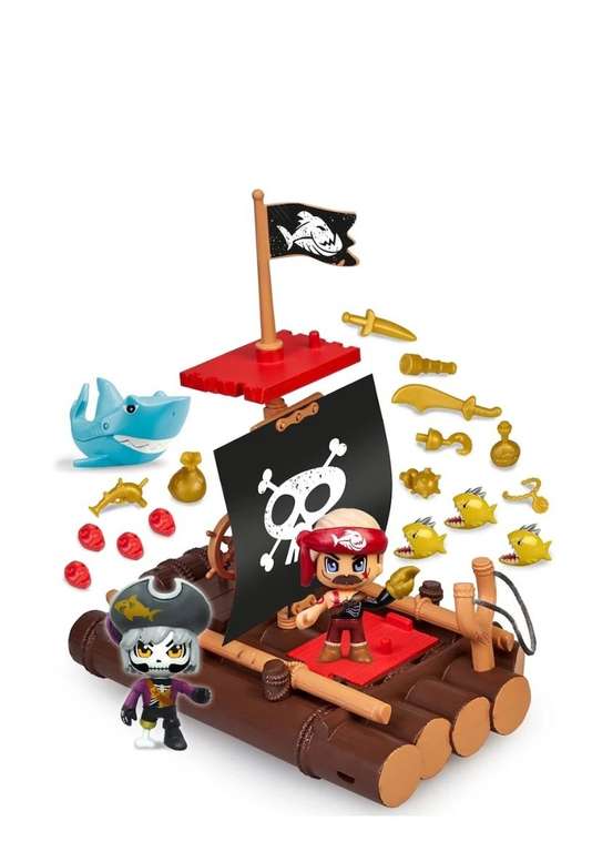 Set de juguete Balsa Pirata con 2 Figuras Pinypon Action [Recogida gratis en tienda]