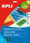 APLI 1596 - Etiquetas azules permanentes 105,0 x 37,0 mm 20 hojas
