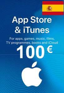 Tarjeta iTunes 100€ (App Store, Apple Store, suscripciones...)