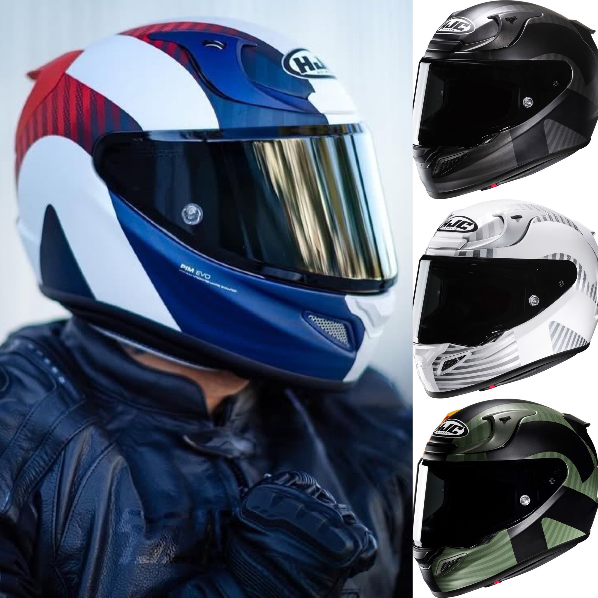 Casco de moto HJC RPHA 12 "Ottin" | FIBRA (PIM EVO) | ECE22.06 | 2 pantallas + PinLock | 4 gráficas, tallas (muchísimas) en descripción
