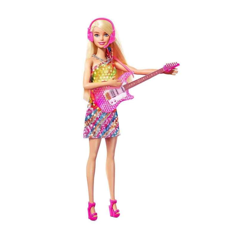 Barbie Malibú Muñeca Rubia con Guitarra de Juguete y Accesorios de música, Regalo para niñas y niños +3 años