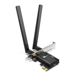 TP-Link Archer TX55E - Tarjeta de Red PCLe AX3000, Wi-Fi 6 con Bluetooth 5.2, 2X Antenas Multidireccionales, Intel WiFi 6, Disipador WPA3