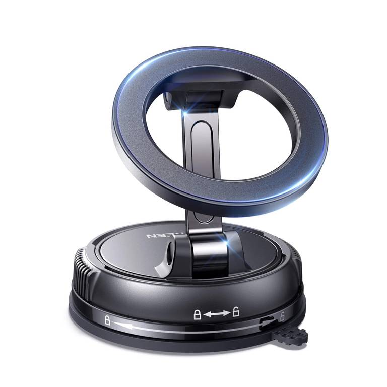 UGREEN Soporte Móvil Coche MagSafe 2 en 1 con Ventosa y Base Adhesiva, Suporte Telemovel Carro Giratorio 360°