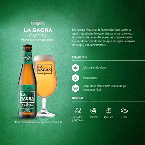 La Sagra Pack Cerveza Artesanal 6 Estilos, Botella, 12 x 330ml