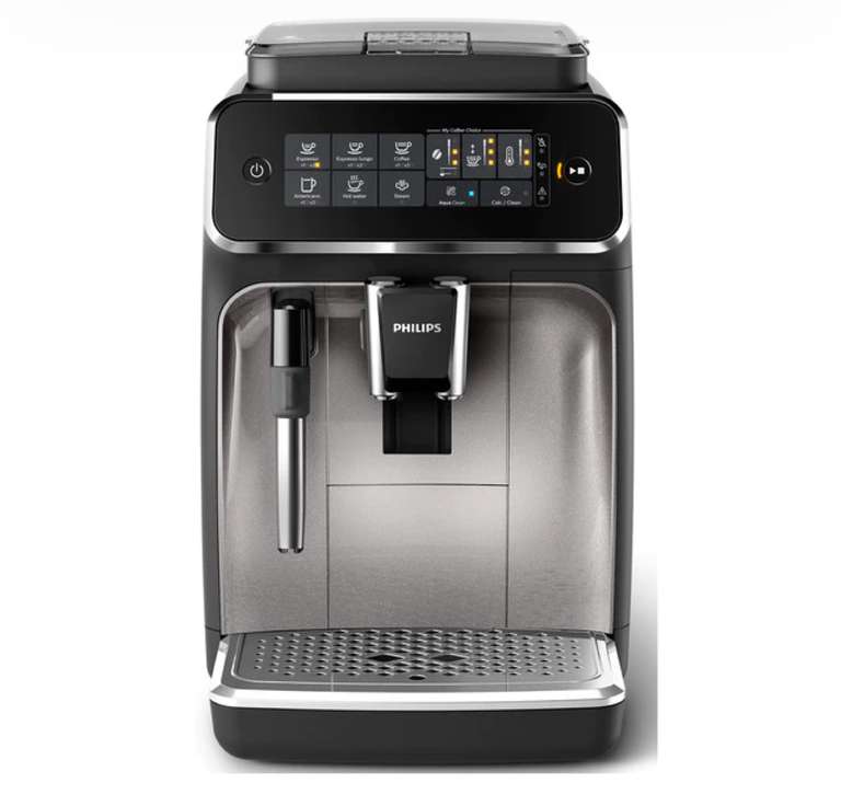Philips. Cafetera espresso superautomática Philips EP3226/40 con espumador de leche, 4 tipos de café