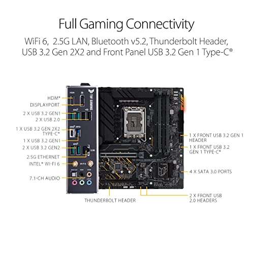 ASUS TUF GAMING B660-PLUS WIFI D4 - Placa base ATX Intel B660 LGA 1700