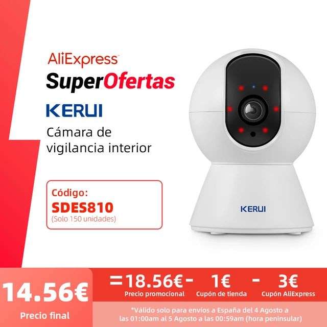 KERUI-Mini Cámara IP Inteligente Tuya HD - DIA 4 10 AM