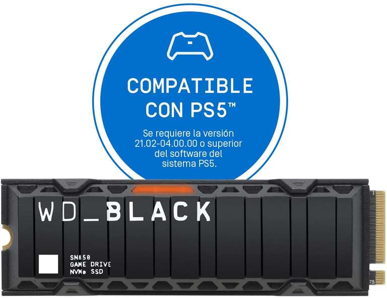 WD BLACK SN850 de 1 TB SSD NVMe con disipador térmico