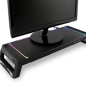 DeepGaming SN06 Soporte de Monitor con Cajón, Soporte para Móvil, RGB y Hub USB de 4 Puertos [13,76€ NUEVO USUARIO]