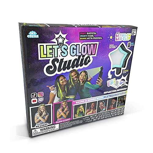 LetsGlow Studio, accesorios con luz LED de 15 colores que brillan en la oscuridad y mando control remoto, kit de vídeos influencer