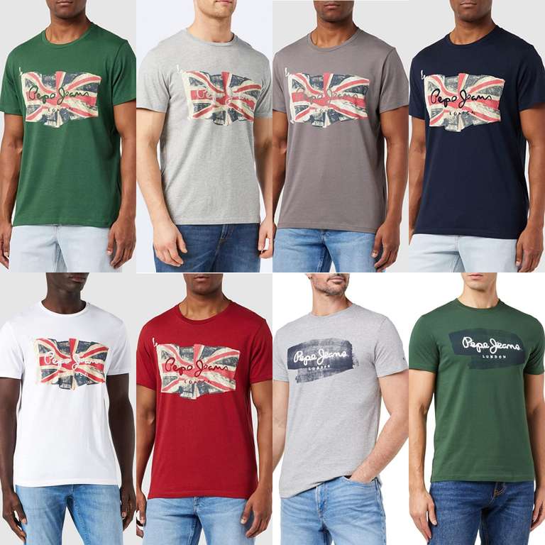Camisetas Pepe Jeans para hombre tallas XS, S, M, L, XL y XXL