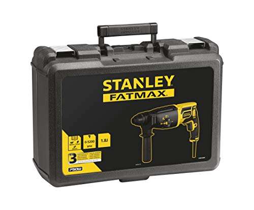 STANLEY FATMAX FME500K-QS - Martillo percutor SDS Plus 750W, 52.000 ipm, incluye maletín