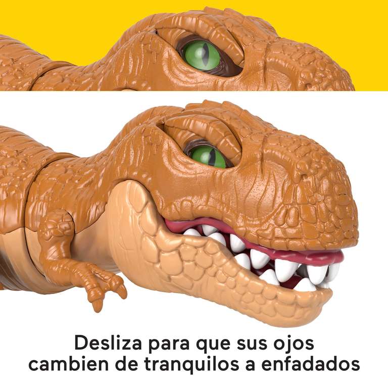 IMAGINEXT Fisher-Price Jurassic World T-Rex, Dinosaurio de Juguete con Movimientos, Regalo para niños