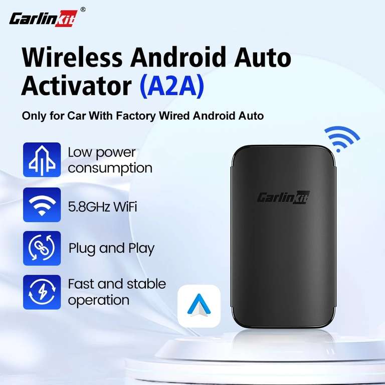 CarlinKit Android Auto adaptador inalámbrico Smart Ai Box Plug And Play Bluetooth WiFi conexión automática para coches