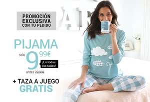 Pijama + taza a juego gratis con capacidad de 350 ml. Incluye caja. Envío gratis por compras de 20€