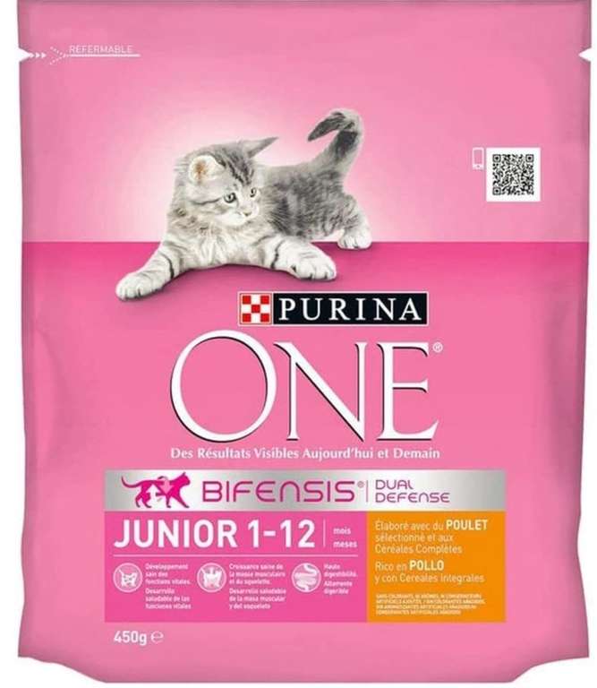 Alimento para Gato Purina Junior Rico En Pollo Y Con Cereales Integrales 450 g
