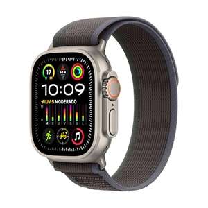 Apple Watch Ultra 2 [GPS + Cellular] Smartwatch con Caja de Titanio Resistente de 49 mm y Correa Loop Trail Azul/Negra