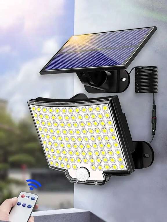 Lámpara Solar con sensor de movimiento, impermeable