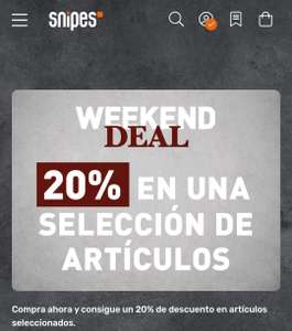 Snipes 'Weekend Deal'. 20% en artículos seleccionados.