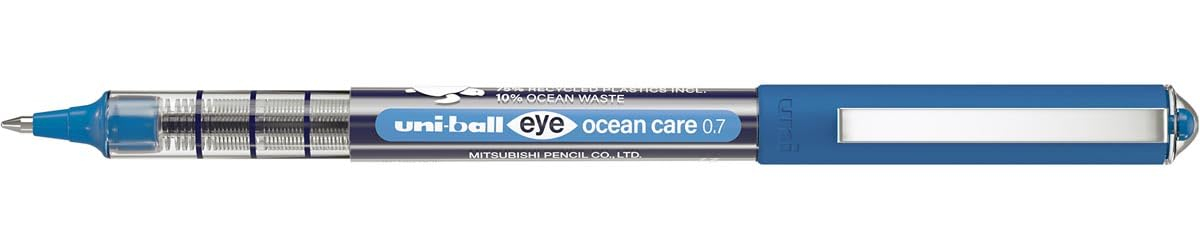 12 x Uni-Ball Boligrafo de tinta líquida Eye Ocean Care Azul 0,7 mm