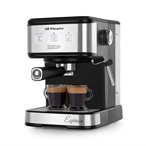 Orbegozo EX 5200 - Cafetera Espresso, 20 bar, Depósito de Agua Extraíble 1,5 L
