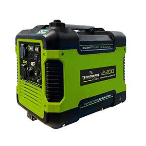 Tecnoware Generador de 2200 VA Inverter insonorizado, Monofásico 230 Vac, 50 Hz, Motor OHV de Combustión Interna con Gasolina (Depósito 4 L)