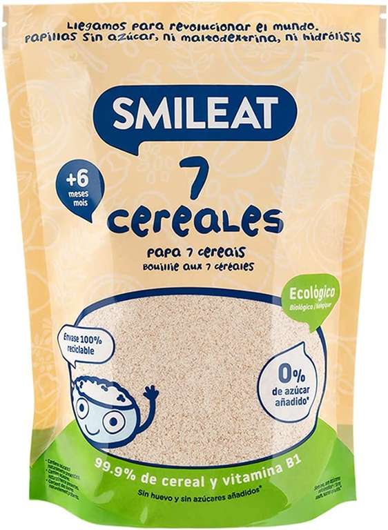 Papilla ecológica Smileat 7 cereales solo 1.7€