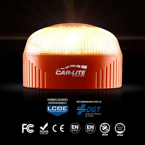CAR-LITE Luz de Emergencia para Coche Homologada DGT V16, Baliza