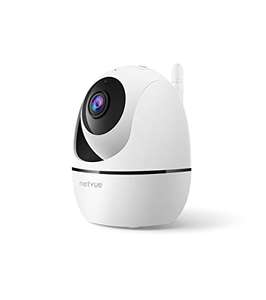 Cámara Vigilancia WiFi Interior Netvue, 1080P, 360° Visión Nocturna, Detección de Movimiento, Audio Bidireccional Compatible Alexa