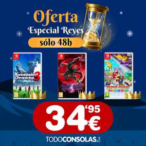 Juegos Switch a 34.95: Bayonetta 3, Xenoblade Chronicles 3, Paper Mario: The Origami King (SP)