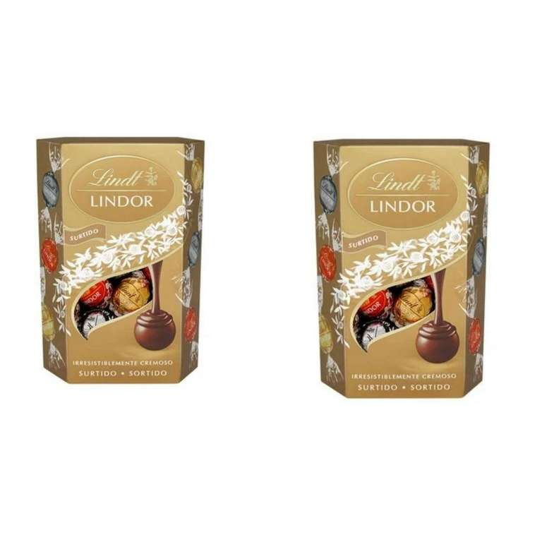 Lindt, Lindor Bombones Lindt Packs de 2 o de 4 Unidades - Rojo Cornet | Surtido Cornet | 70% Cacao Cornet | Caramelo con Sal Cornet