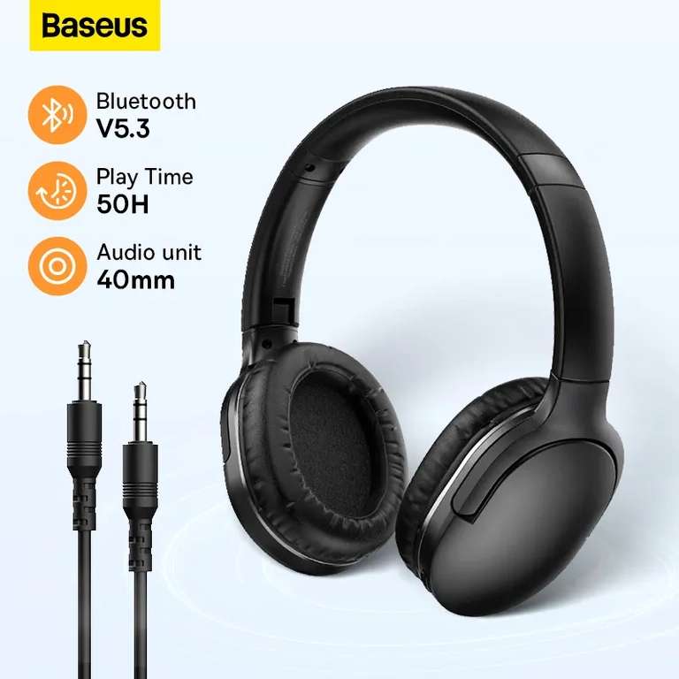Baseus-auriculares inalámbricos D02 Pro, cascos deportivos con Bluetooth 5,3, manos libres
