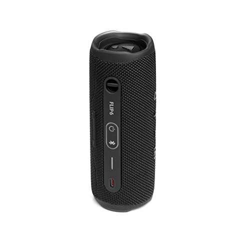 JBL Altavoz Bluetooth portátil Flip 6 - Altavoz resistente al agua y al polvo IPX67, 12h de batería, negro