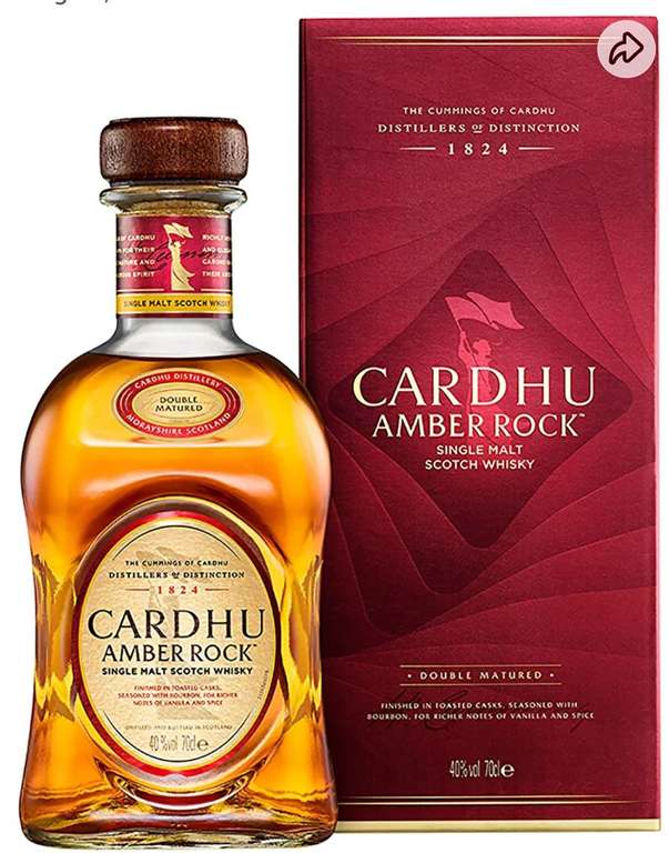Cardhu Amber Rock, whisky escocés, con Estuche de Regalo, 700ml