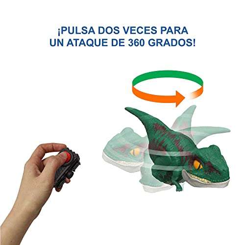Mattel - Jurassic World Velociraptor Uncaged, dinosaurio de juguete con sensores y sonido