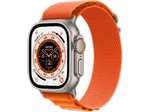 APPLE Watch Ultra (2022), GPS + Cellular, 49 mm, Caja de titanio, Cristal de zafiro, Correa Loop Alpine en Talla M de color Naranja