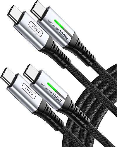 [2 PACK DE 2M] Cable USB C a USB C 100W Carga Rapida PD 5A QC 4.0