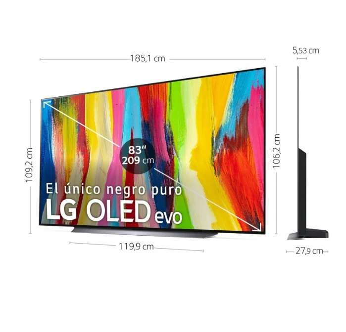 TV OLED EVO 83" LG OLED83C24LA | 120 Hz | 4xHDMI 2.1 @48Gbps | Dolby Vision & Atmos
