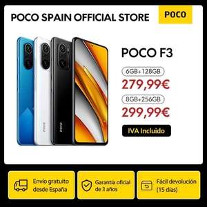 POCO F3, Snapdragon870 5G, versión Global / 128GB / 256GB