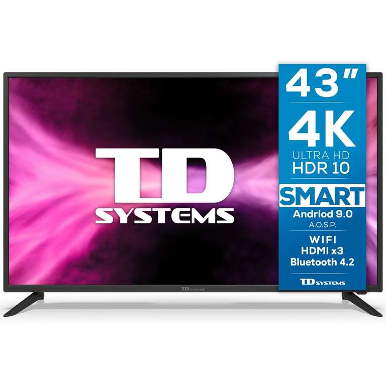 TV LED (43") TD Systems K43DLG12US, 4K UHD, Smart TV