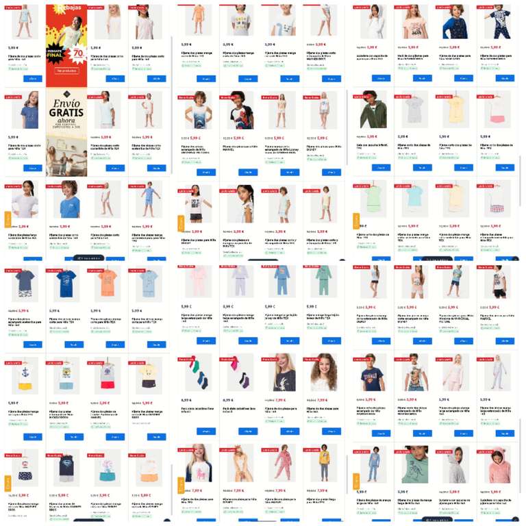 Gran selección de pijamas y peleles para bebé desde 2'99€ y pijamas infantiles desde 5'99€ + Envío gratis