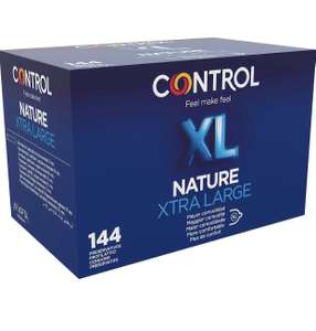 Control Nature XL Preservativos - Caja de condones tamaño más grande XL - Caja de 144 unidades