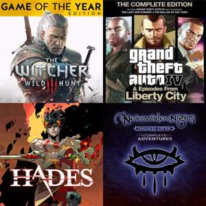 STEAM :: The Witcher 3: Wild Hunt GOTY, Hades, Grand Theft Auto IV: Complete Edition, Neverwinter Nights: Complete Adventures | SteamDeck