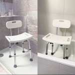 PINNERS Silla para ducha, banqueta de baño, Asiento para bañera, accesorio para el baño, práctico y cómodo.
